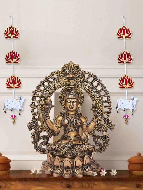 Lotus with Pichwai Cow Wall & Door Hanging